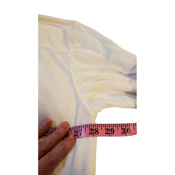 Seven7 Sweater Shirt Womens Size 1X Color Egret Light See Thru Tie Back Detail - Picture 13 of 16